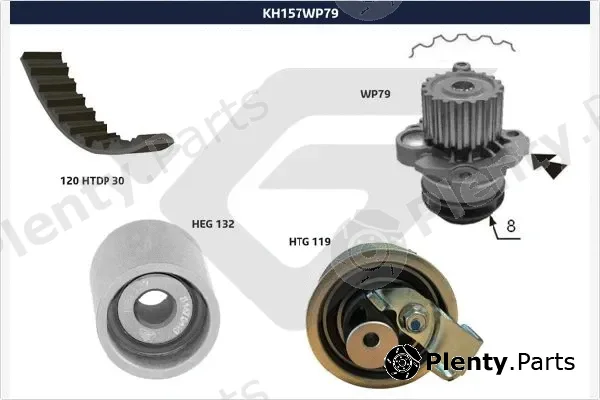Hutchinson KH157WP79 — Water Pump & Timing Belt Kit