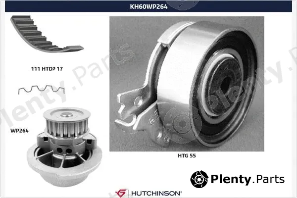 Hutchinson KH60WP264 — Water Pump & Timing Belt Kit