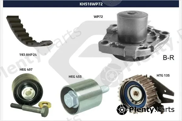 Hutchinson KH518WP72 — Water Pump & Timing Belt Kit