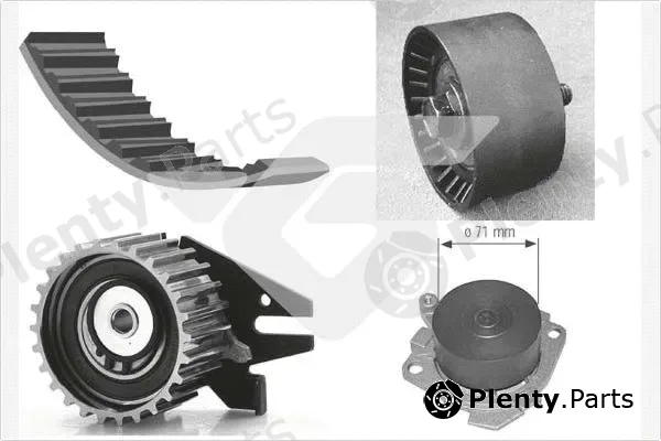 Hutchinson KH184WP25 — Water Pump & Timing Belt Kit