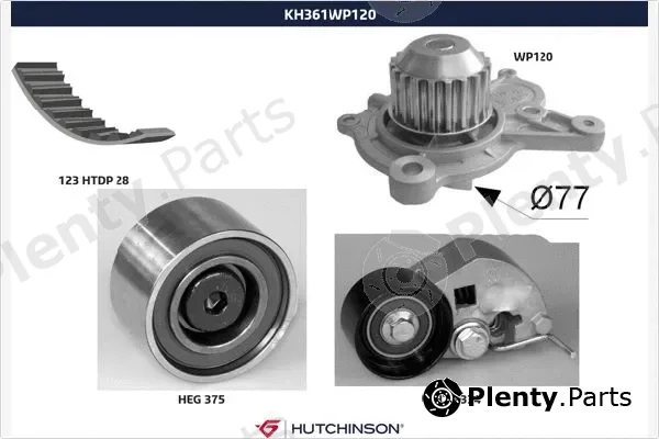 Hutchinson KH361WP120 — Water Pump & Timing Belt Kit