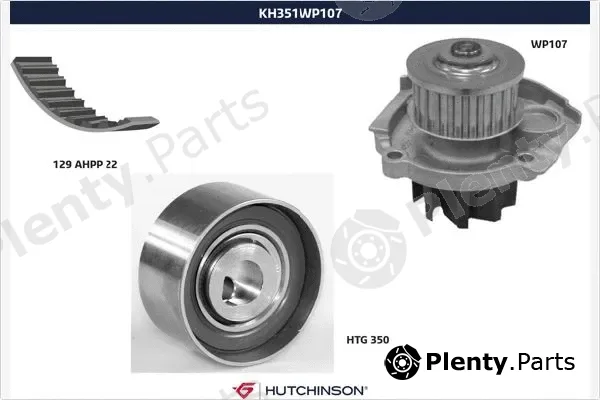 Hutchinson KH351WP107 — Water Pump & Timing Belt Kit
