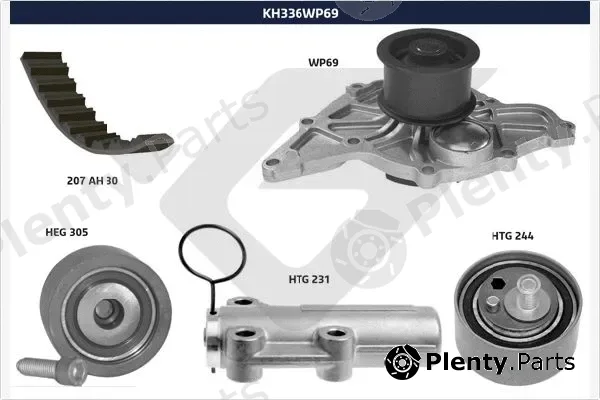 Hutchinson KH336WP69 — Water Pump & Timing Belt Kit