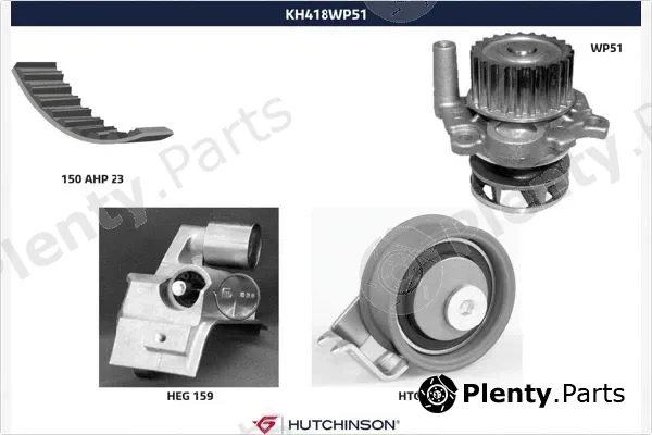 Hutchinson KH418WP51 — Water Pump & Timing Belt Kit