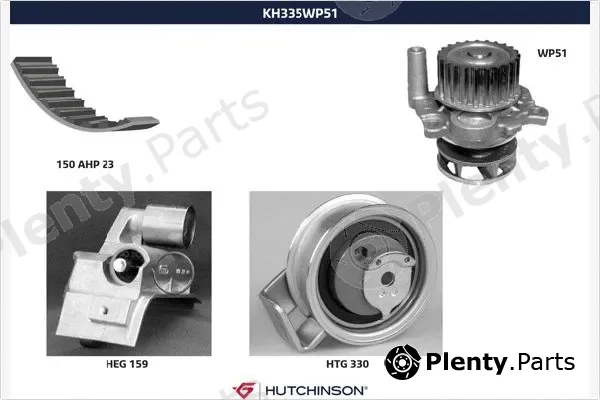 Hutchinson KH335WP51 — Water Pump & Timing Belt Kit