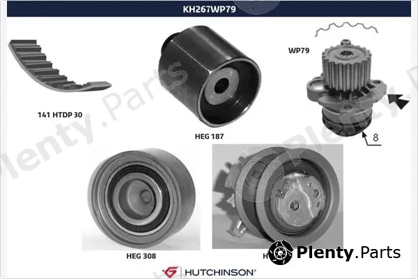 Hutchinson KH267WP79 — Water Pump & Timing Belt Kit