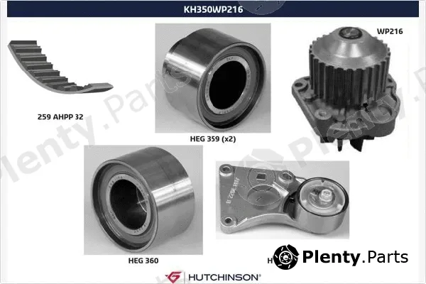 Hutchinson KH350WP216 — Water Pump & Timing Belt Kit