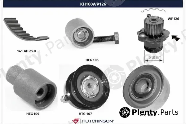 Hutchinson KH160WP126 — Water Pump & Timing Belt Kit