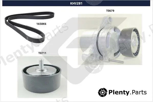 Hutchinson KHV281 — V-Ribbed Belt Set
