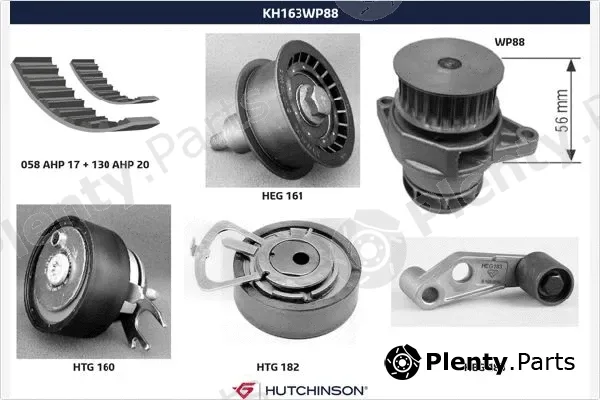 Hutchinson KH163WP88 — Water Pump & Timing Belt Kit