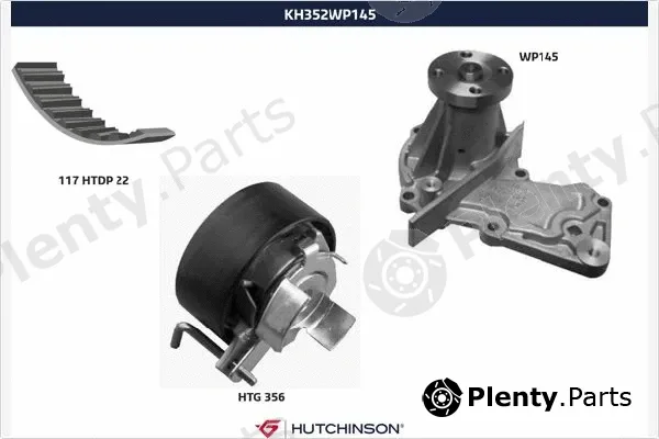 Hutchinson KH352WP145 — Water Pump & Timing Belt Kit