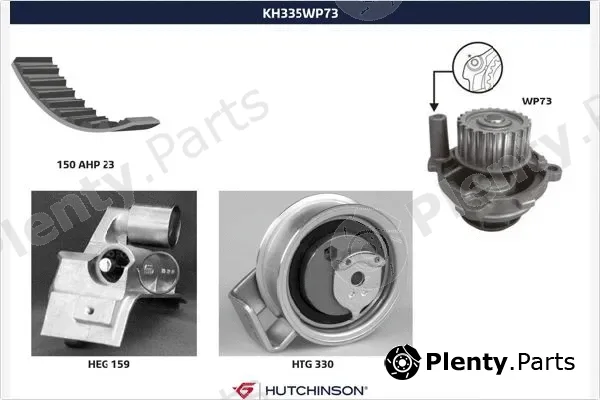 Hutchinson KH335WP73 — Water Pump & Timing Belt Kit