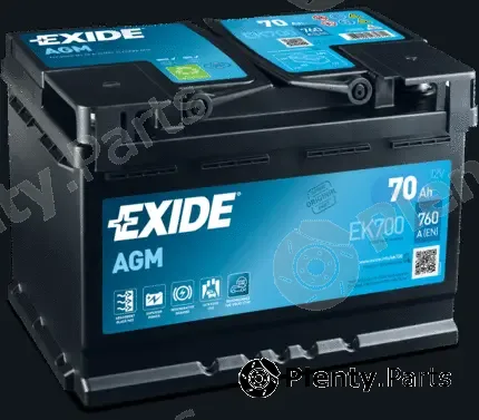 Exide EK700 — Starter Battery AGM