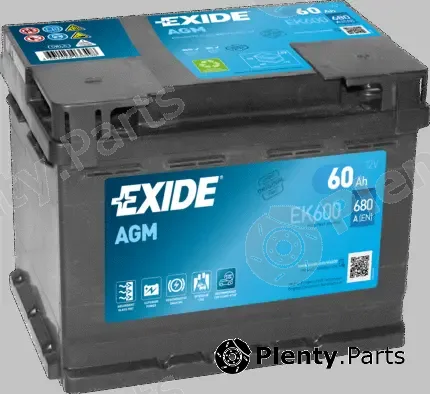 Exide EK600 — Starter Battery AGM