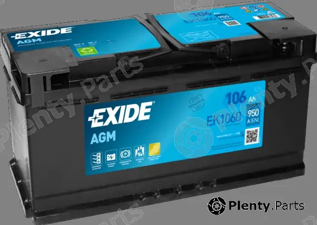 Exide EK1060 — Starter Battery AGM