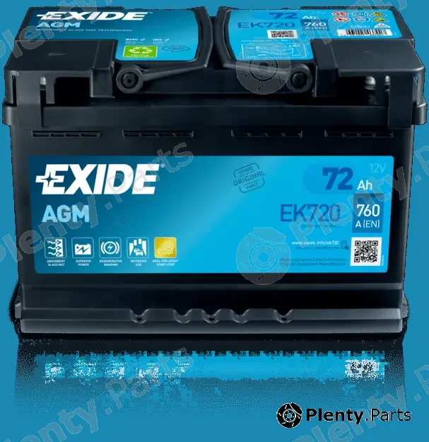 Exide EK720 — Starter Battery AGM