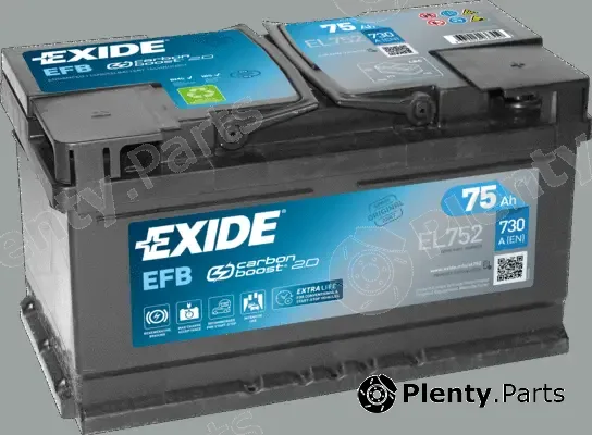 Exide EL752 — Starter Battery EFB