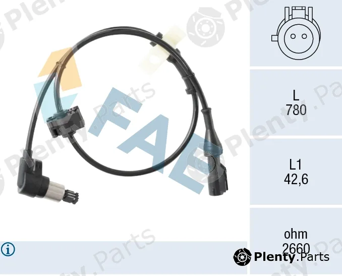 FAE 78631 — Sensor, wheel speed