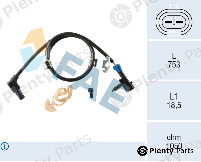 FAE 78722 — Sensor, wheel speed