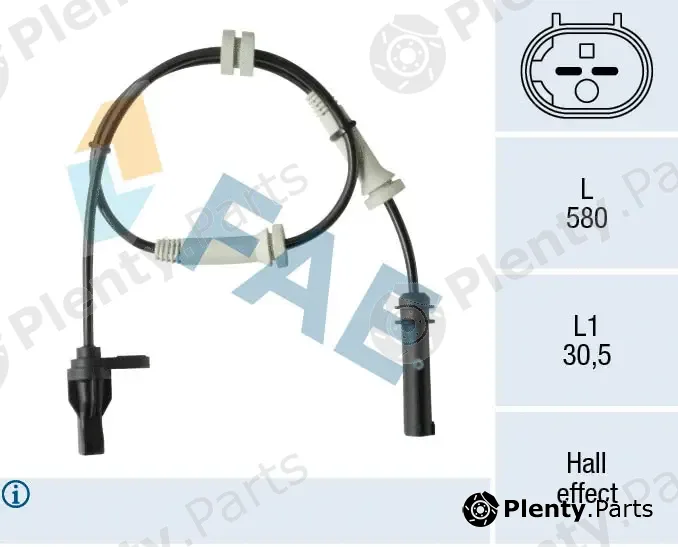 FAE 78523 — Sensor, wheel speed