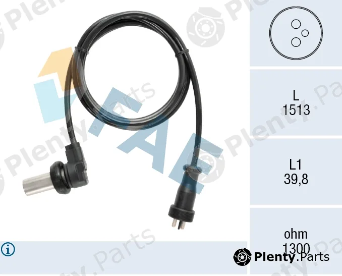 FAE 78613 — Sensor, wheel speed