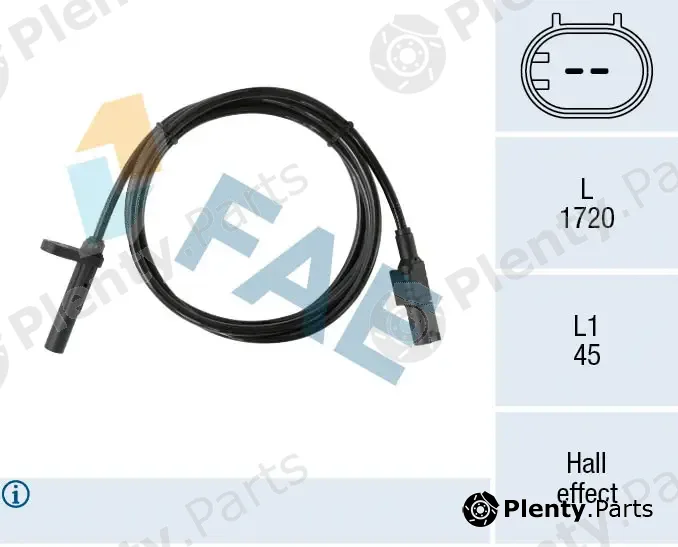 FAE 78543 — Sensor, wheel speed