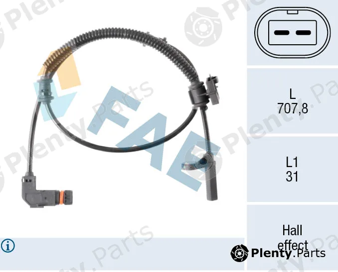 FAE 78636 — Sensor, wheel speed