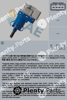 FAE 24849 — Stop Light Switch