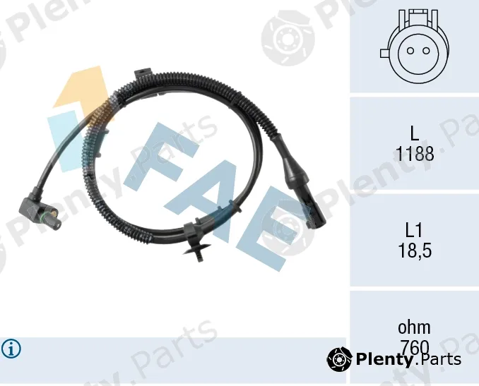FAE 78618 — Sensor, wheel speed