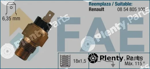 FAE 35040 — Temperature Switch, coolant warning lamp