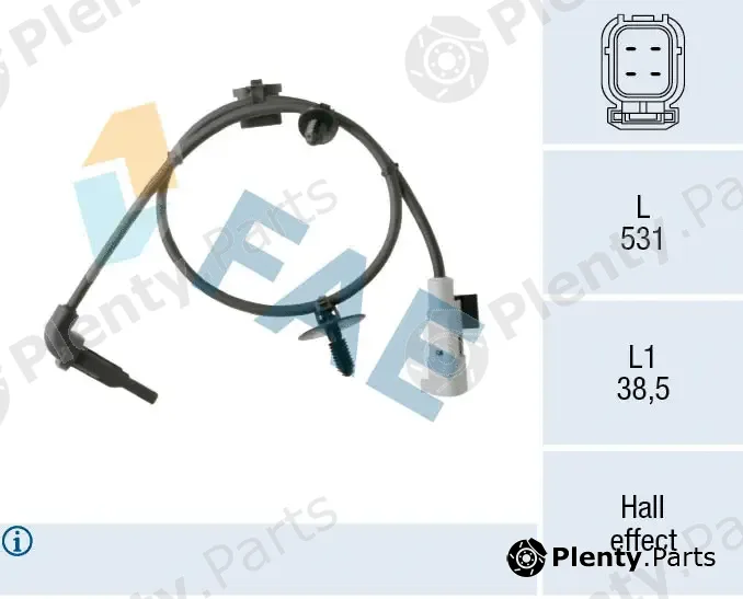 FAE 78551 — Sensor, wheel speed