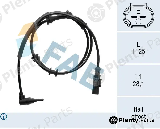 FAE 78550 — Sensor, wheel speed