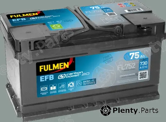 Fulmen FL752 — Starter Battery FULMEN EFB