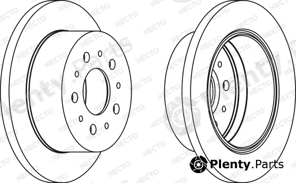 Necto WN1166 — Brake Disc ALTA PRESTACION