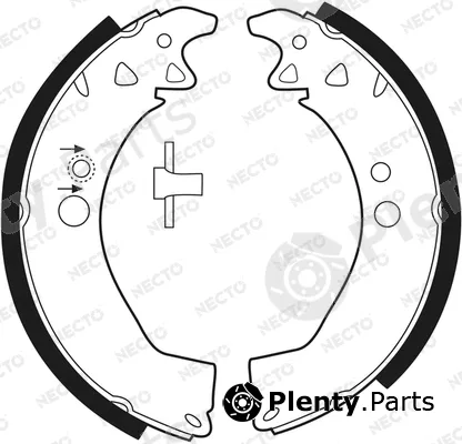 Necto N1037 — Brake Shoe Set ALTA PRESTACION