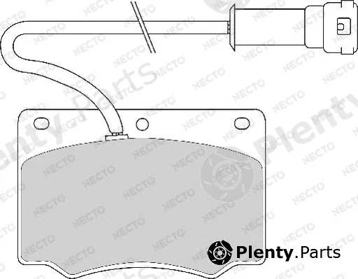 Necto FD286A — Brake Pad Set, disc brake ALTA PRESTACION