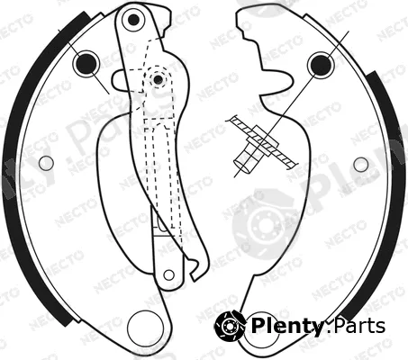 Necto N1003 — Brake Shoe Set ALTA PRESTACION