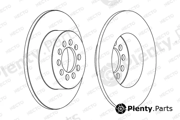 Necto WN1242 — Brake Disc ALTA PRESTACION