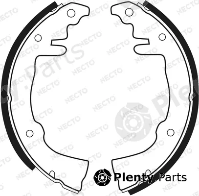 Necto N1014 — Brake Shoe Set, parking brake ALTA PRESTACION