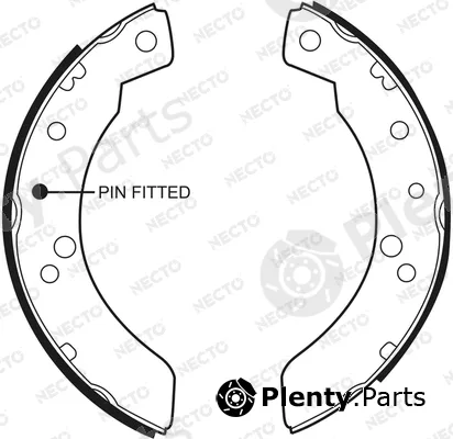 Necto N1350 — Brake Shoe Set ALTA PRESTACION