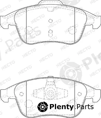 Necto FD7355A — Brake Pad Set, disc brake ALTA PRESTACION
