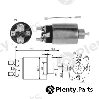 Meat & Doria 46282 — Solenoid Switch, starter