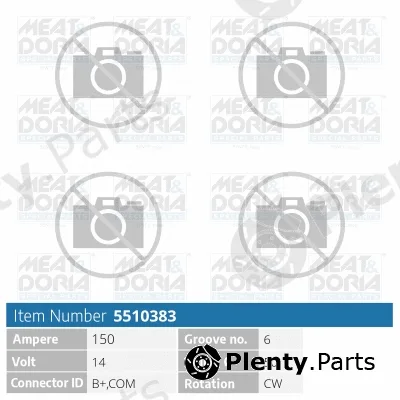 Meat & Doria 5510383 — Alternator