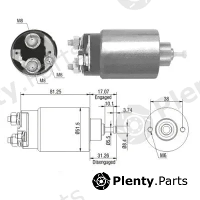 Meat & Doria 46082 — Solenoid Switch, starter