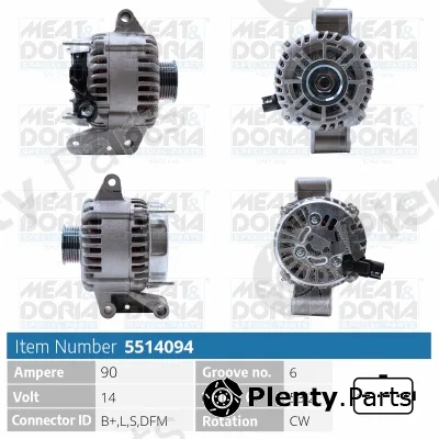 Meat & Doria 5514094 — Alternator