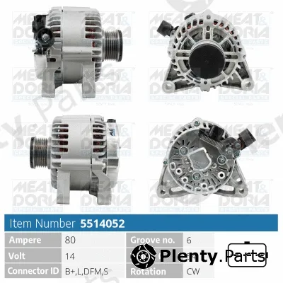 Meat & Doria 5514052 — Alternator