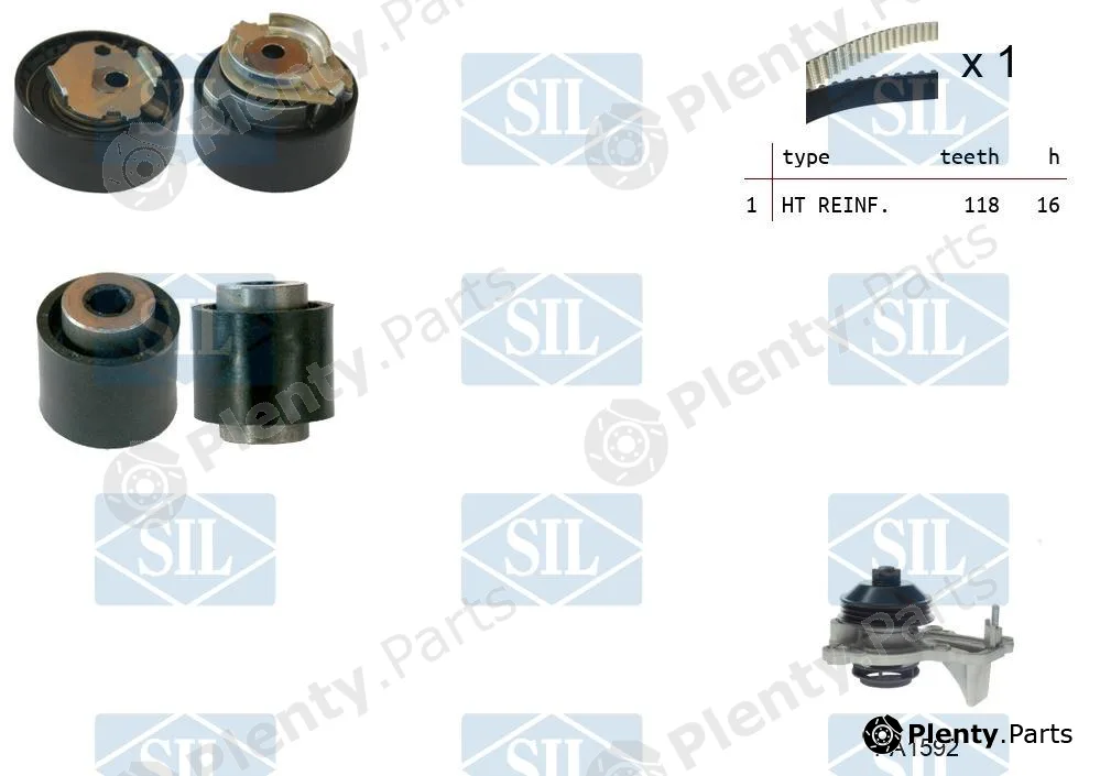 Saleri SIL K1PA1592 — Water Pump & Timing Belt Kit