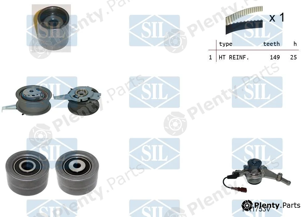 Saleri SIL K1PA1753V — Water Pump & Timing Belt Kit
