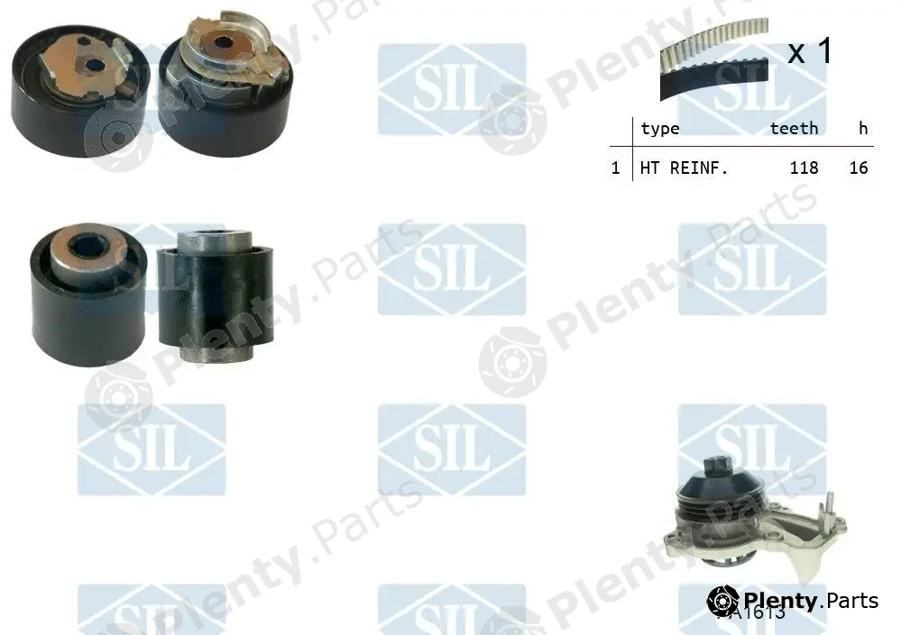 Saleri SIL K1PA1613 — Water Pump & Timing Belt Kit