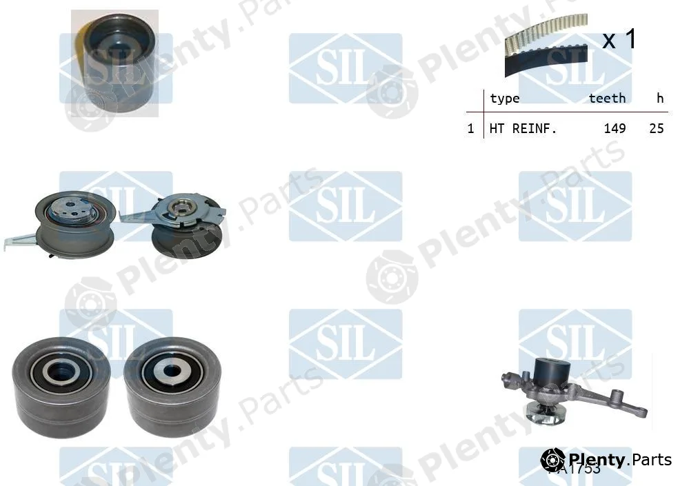 Saleri SIL K1PA1753 — Water Pump & Timing Belt Kit